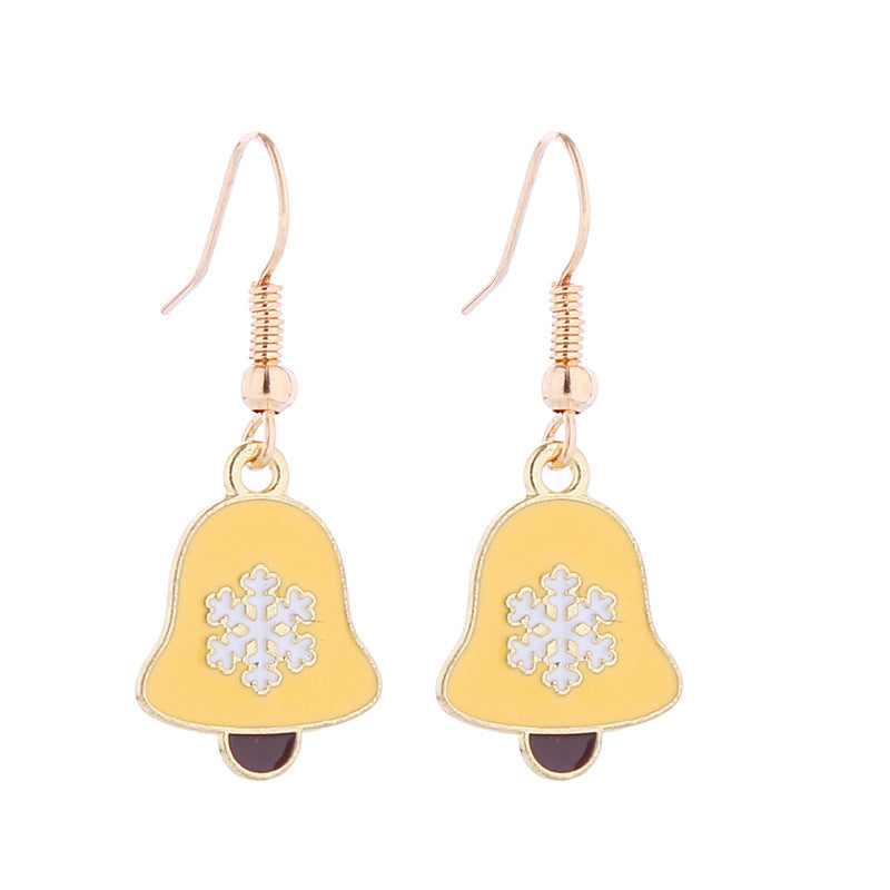 Wholesale Cartoon Santa Claus Snowman Bells Snowflake Christmas Earrings